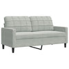 sofasæt 4 dele med hynder velour lysegrå