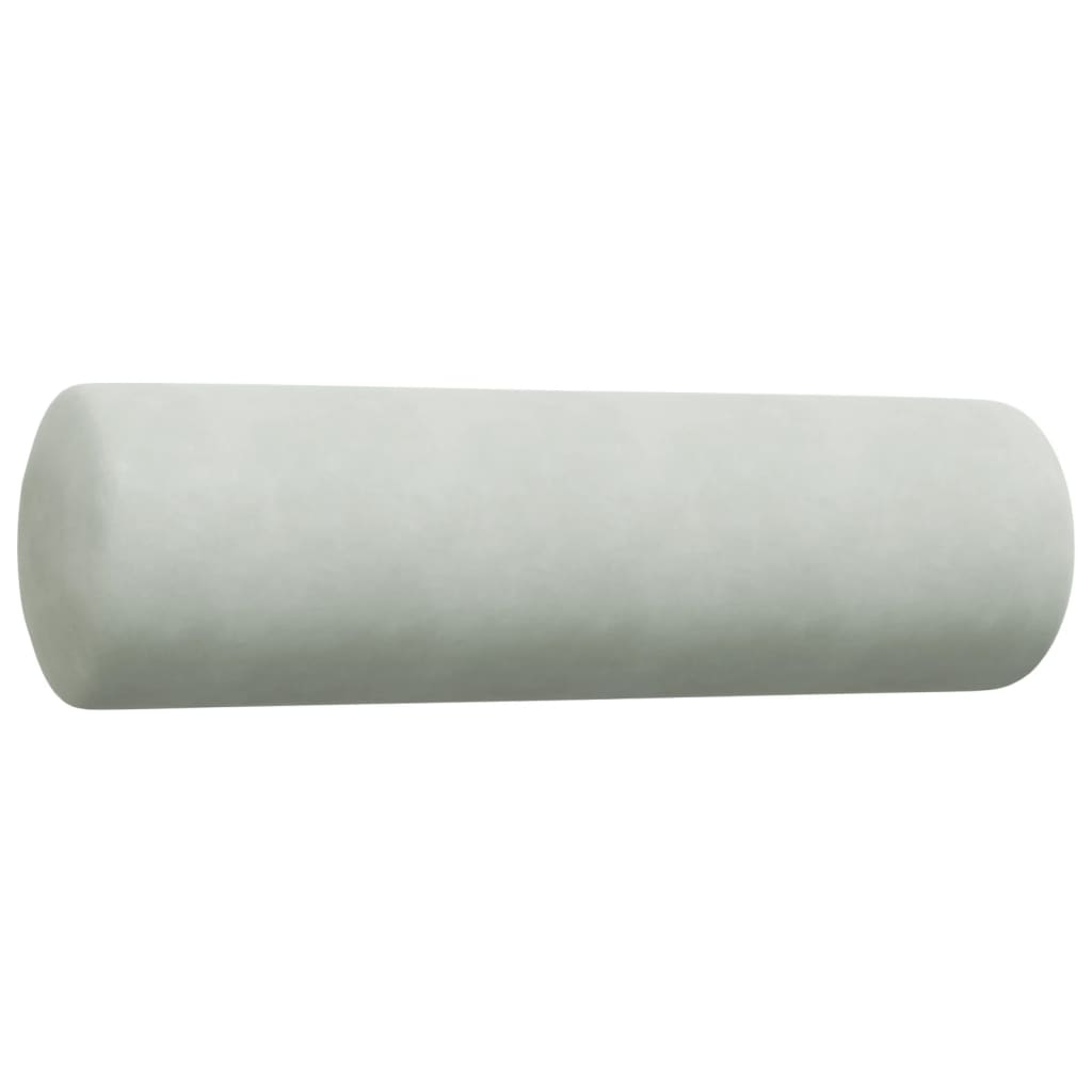 sofasæt 4 dele med hynder og bolsterpuder velour lysegrå