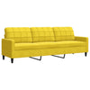 sofasæt 3 dele med hynder velour gul
