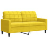 sofasæt 3 dele med hynder velour gul