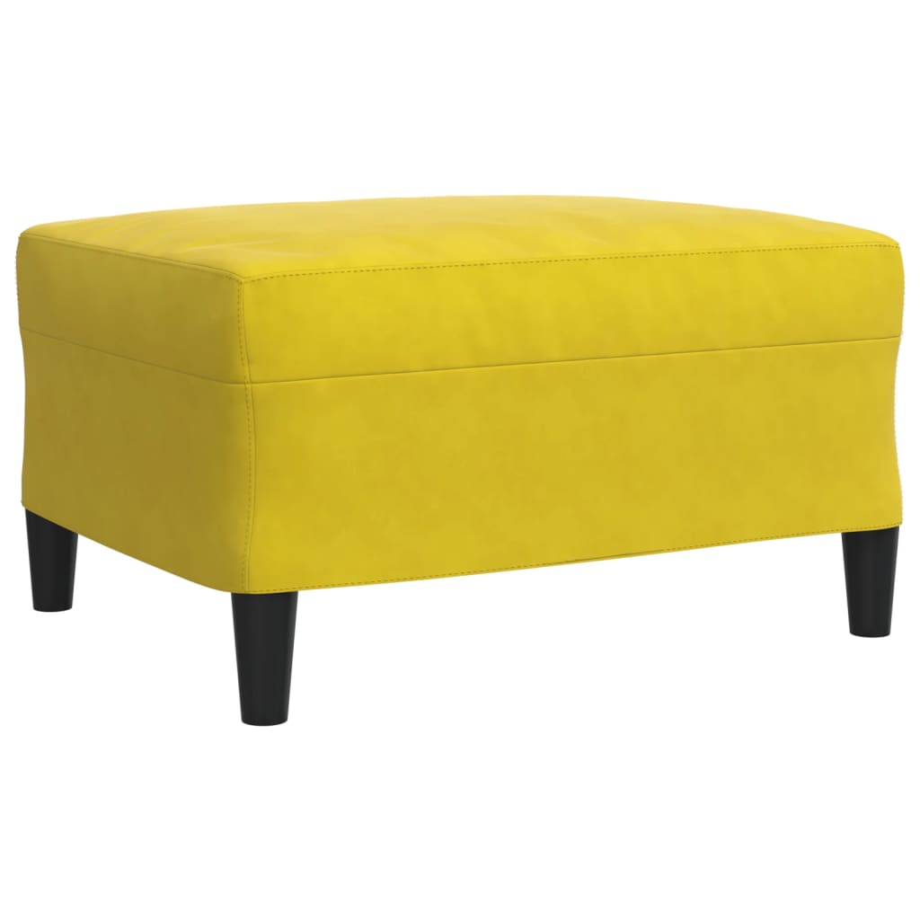 sofasæt 3 dele med hynder velour gul