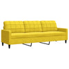 sofasæt 3 dele med hynder og bolsterpuder velour gul