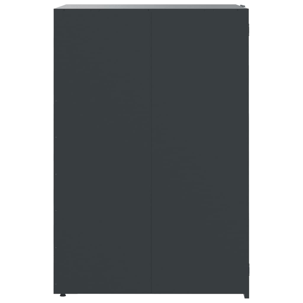 skraldespandsskjuler 207x79x117 cm 3 rum stål antracit