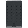 skraldespandsskjuler 276x79x117 cm 4 rum stål antracit
