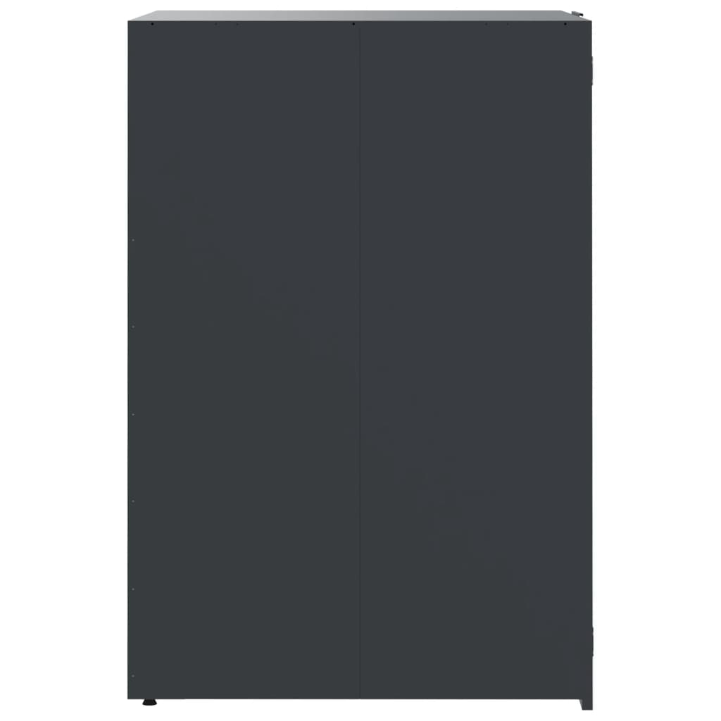skraldespandsskjuler 276x79x117 cm 4 rum stål antracit