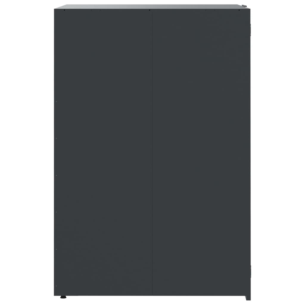 skraldespandsskjuler 345x79x117 cm 5 rum stål antracit