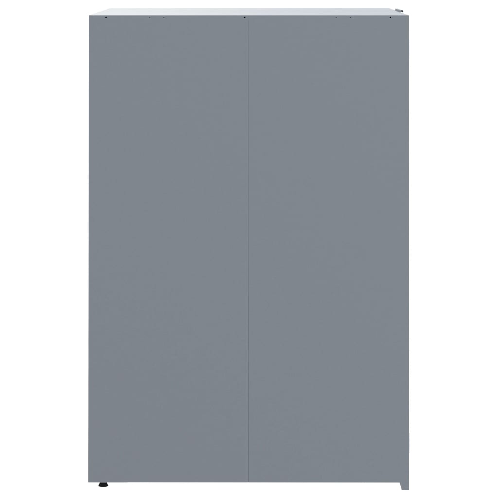 skraldespandsskjuler 207x79x117 cm 3 rum stål grå