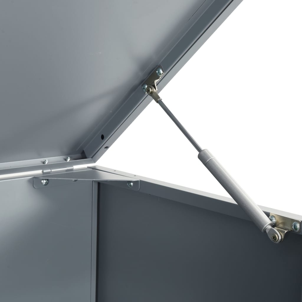 skraldespandsskjuler 345x79x117 cm 5 rum stål grå