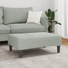 fodskammel 77x55x31 cm velour lysegrå