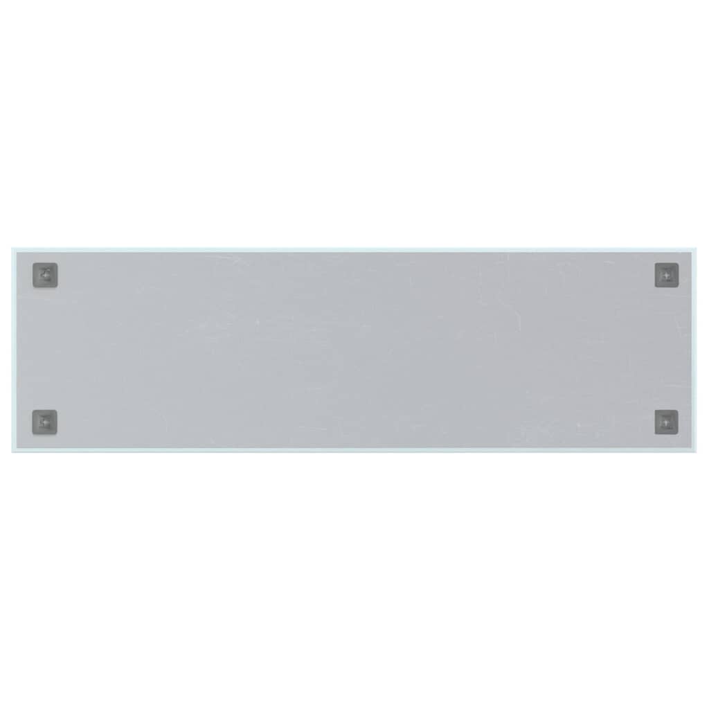 væghængt magnettavle 100x30 cm hærdet glas hvid