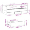 daybed med skuffer uden madras 90x190 cm sonoma-eg