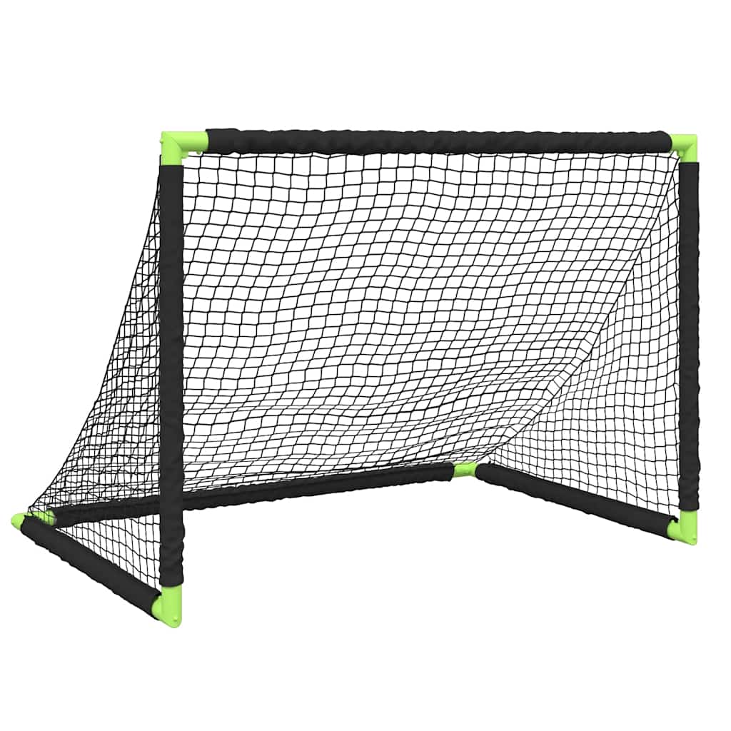 fodboldmål til børn 90x64x64 cm foldbart sort