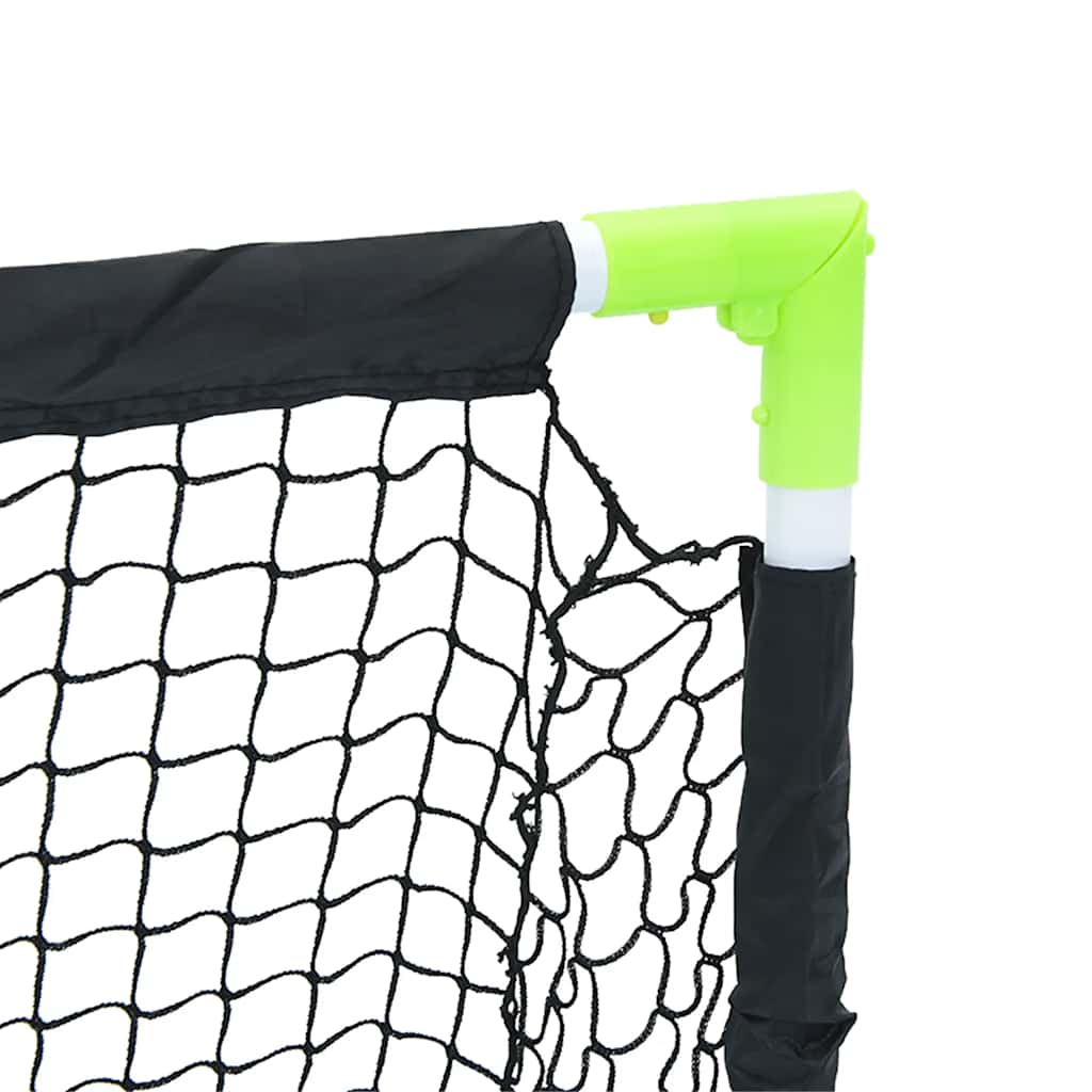 fodboldmål til børn 90x64x64 cm foldbart sort