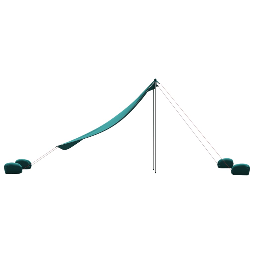 strandbaldakin med sandankre 214x236 cm grøn