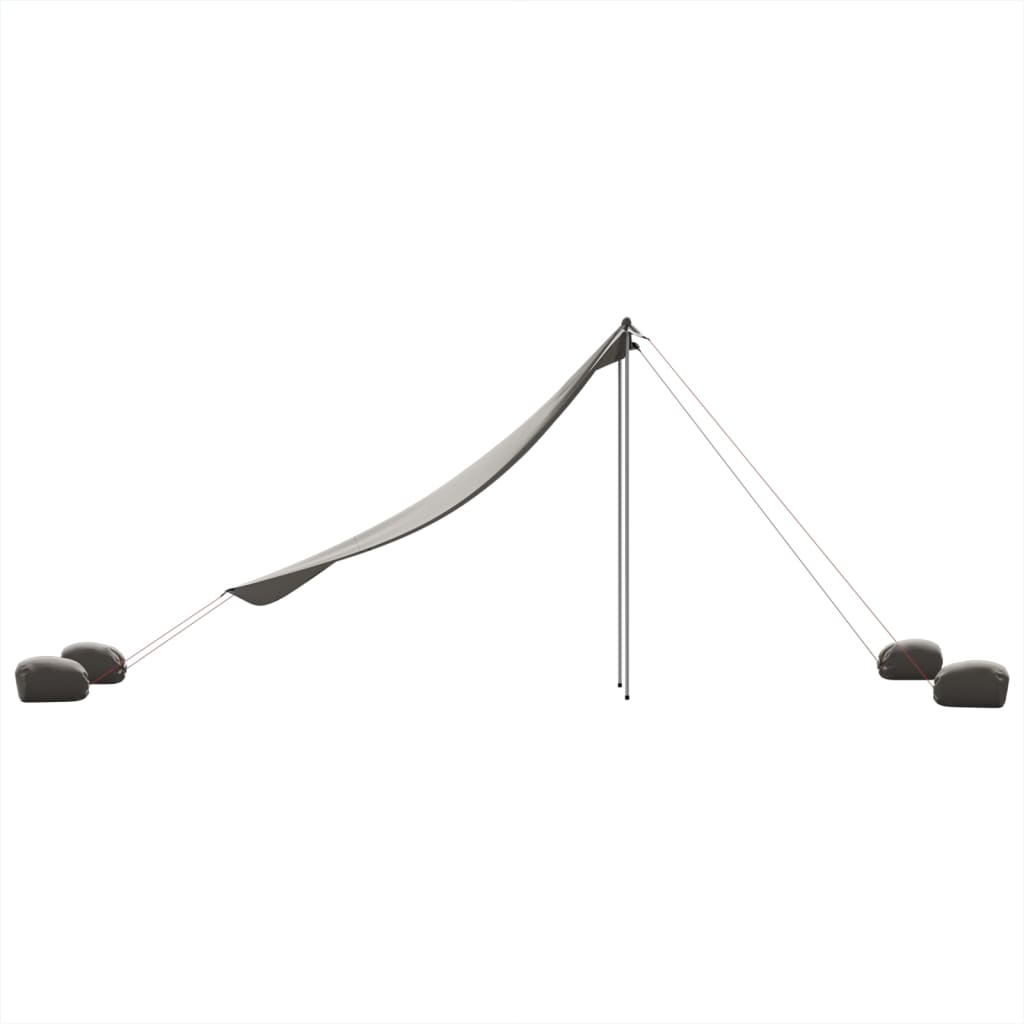 strandbaldakin med sandankre 214x236 cm grå