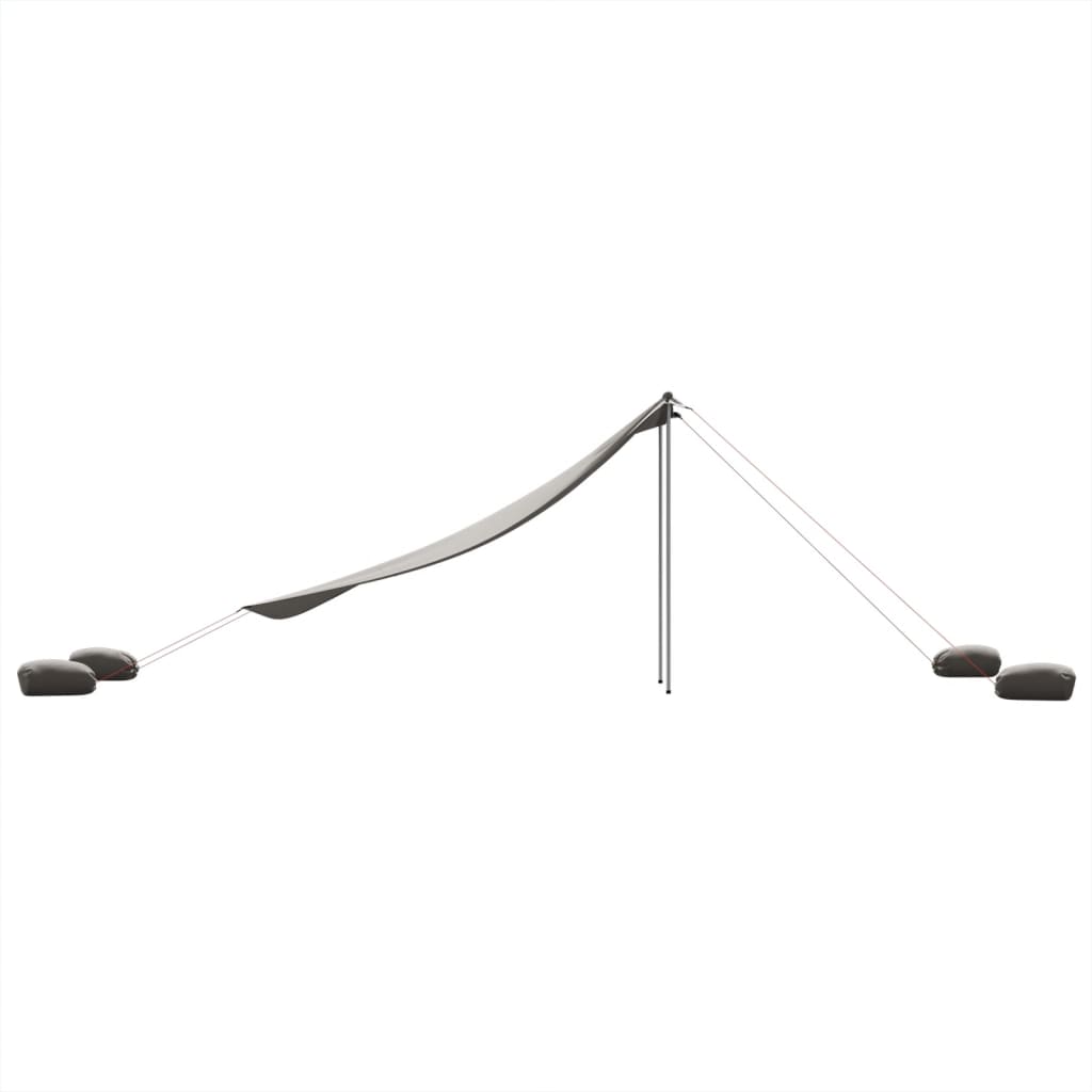 strandbaldakin med sandankre 304x300 cm grå