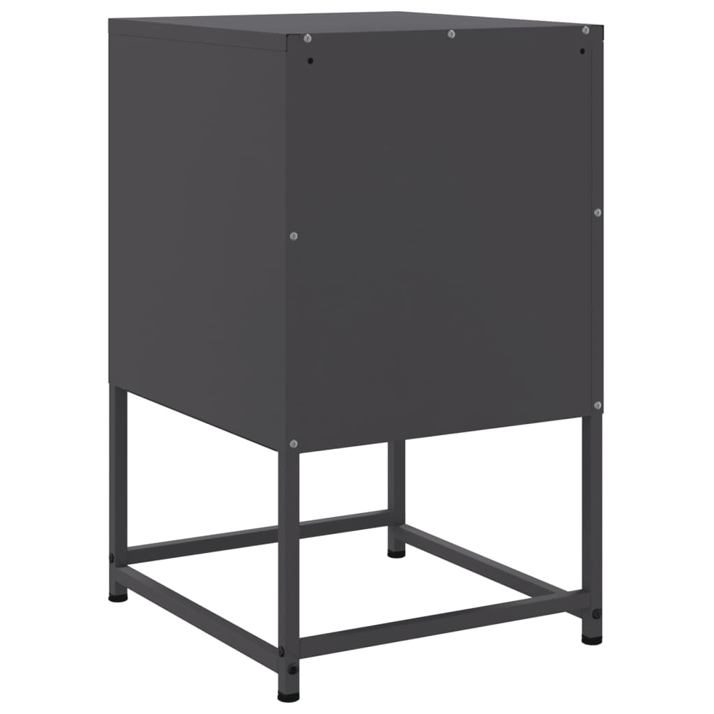 sengeborde 2 stk. 36x39x60,5 cm stål sort