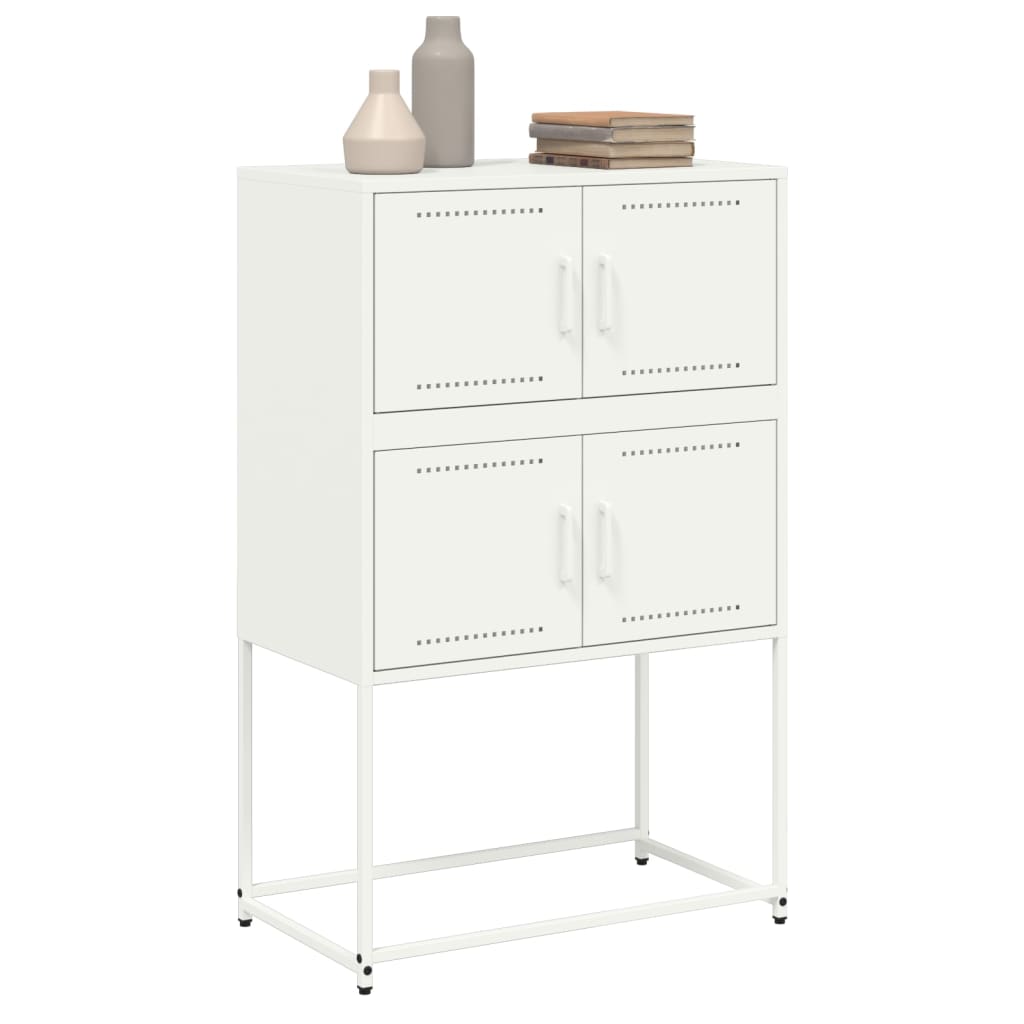 skænk 68,5x38,5x107 cm stål lyserød