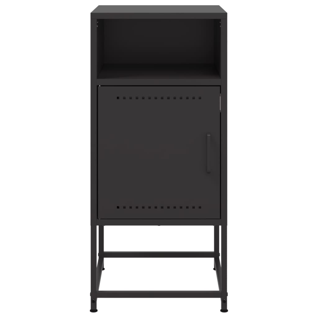sengeborde 2 stk. 36x39x78 cm stål sort
