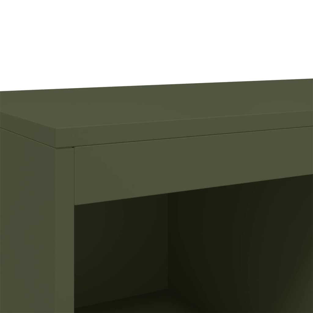 højskab 68x39x111,5 cm stål olivengrøn