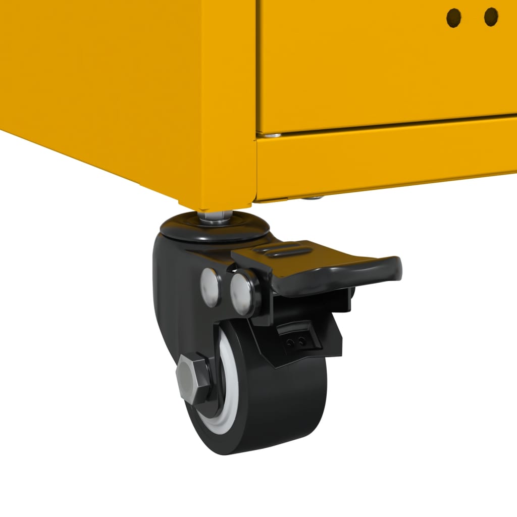 skab 68x39x72 cm stål sennepsgul