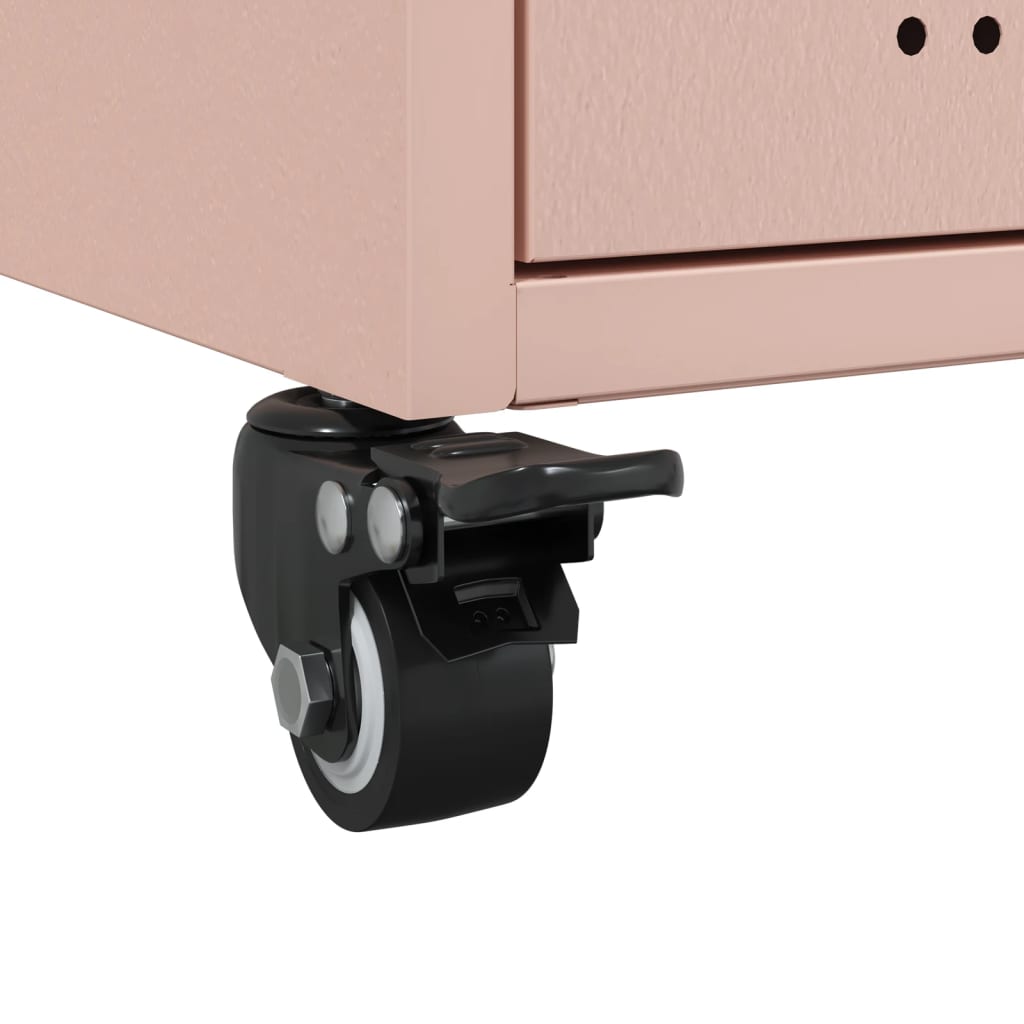 skab 36x39x72 cm stål lyserød