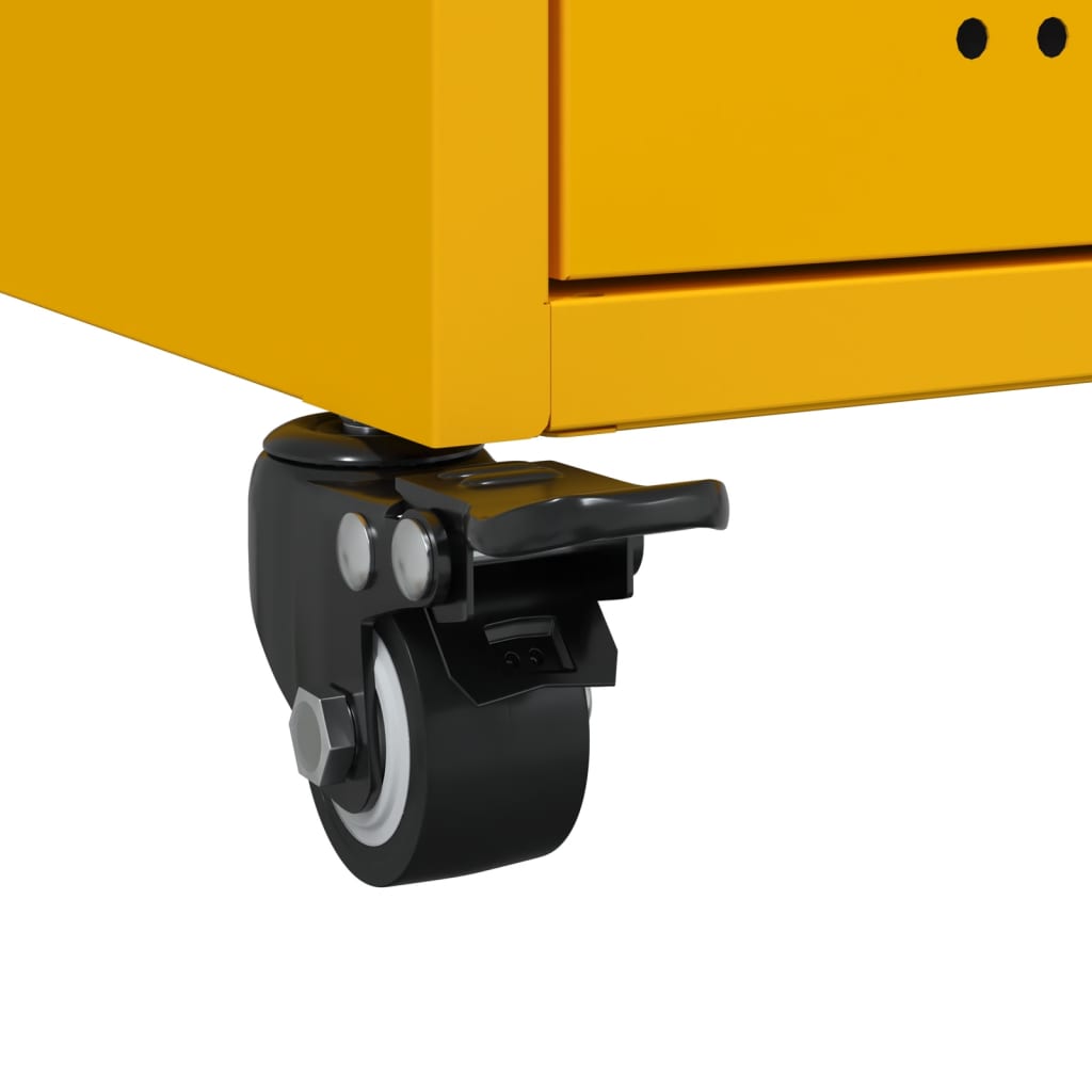 skab 36x39x72 cm stål sennepsgul