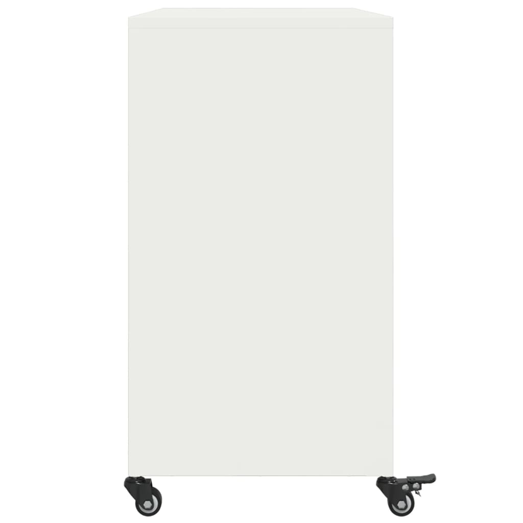 skænk 100,5x39x72 cm stål hvid