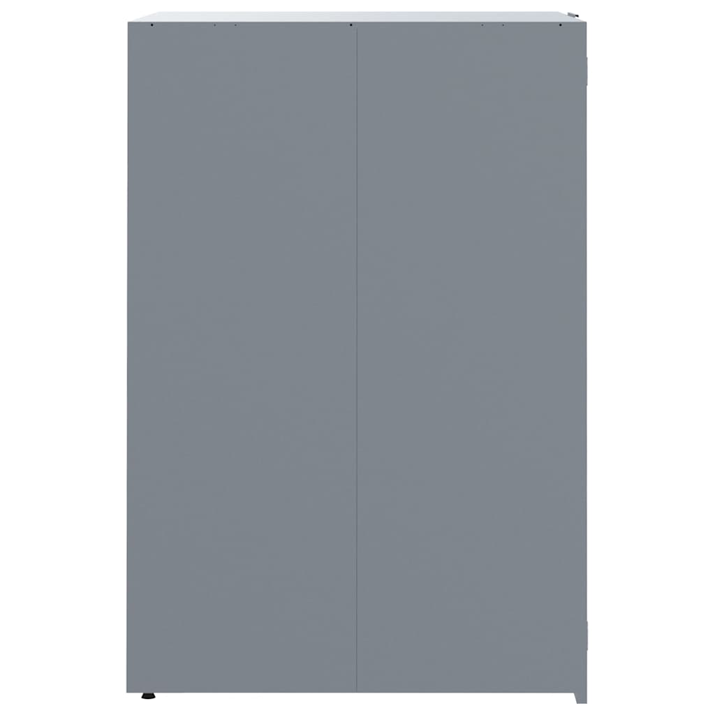 skraldespandsskjuler 69x79x117 cm 1 rum stål grå