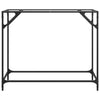 konsolbord med transparent glastop 98x35x81 cm stål
