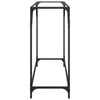 konsolbord med transparent glastop 98x35x81 cm stål