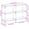 konsolbord med transparent glastop 118,5x30x81 cm stål