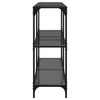 konsolbord med sort glastop 118,5x30x81 cm stål