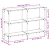 konsolbord med sort glastop 118,5x30x81 cm stål