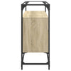 skænk med glastop 98x35x81 cm konstrueret træ sonoma-eg