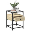 sengeborde 2 stk. 40x40x55 cm konstrueret træ sonoma-eg