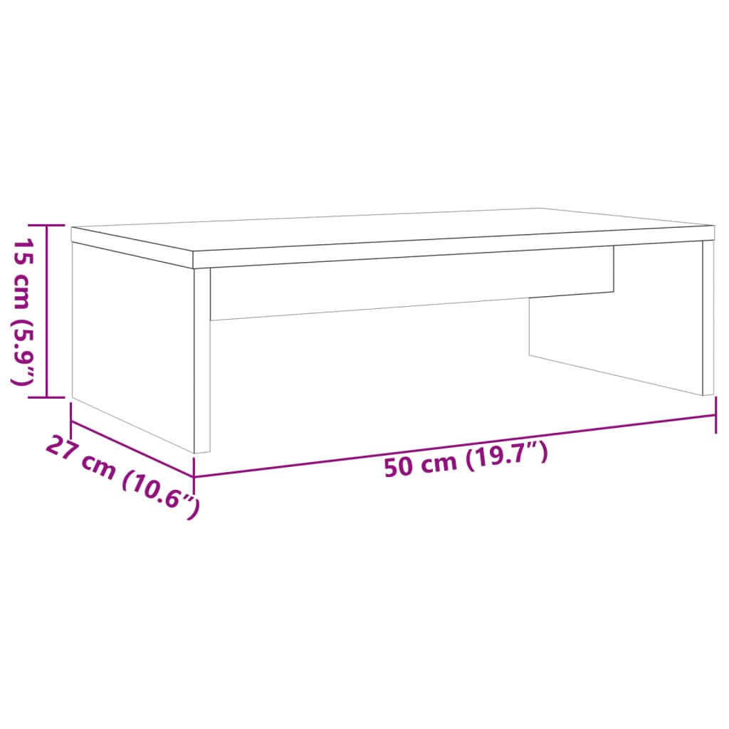 skærmholder 50x27x15 cm massivt fyrretræ gyldenbrun