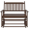 gyngebænk 118x70x104,5 cm massivt poppeltræ brun
