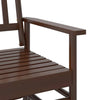 gyngebænk 118x70x104,5 cm massivt poppeltræ brun