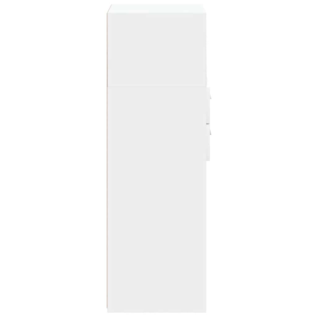 højskab 30x42,5x124 cm konstrueret træ hvid