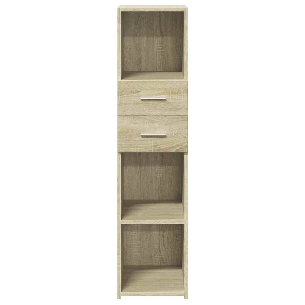 højskab 30x42,5x124 cm konstrueret træ sonoma-eg