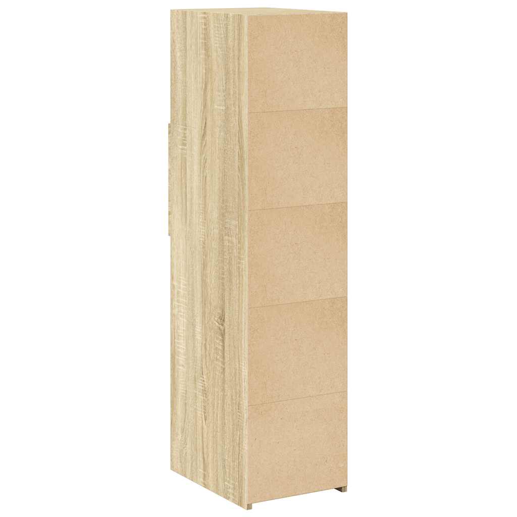 højskab 30x42,5x124 cm konstrueret træ sonoma-eg