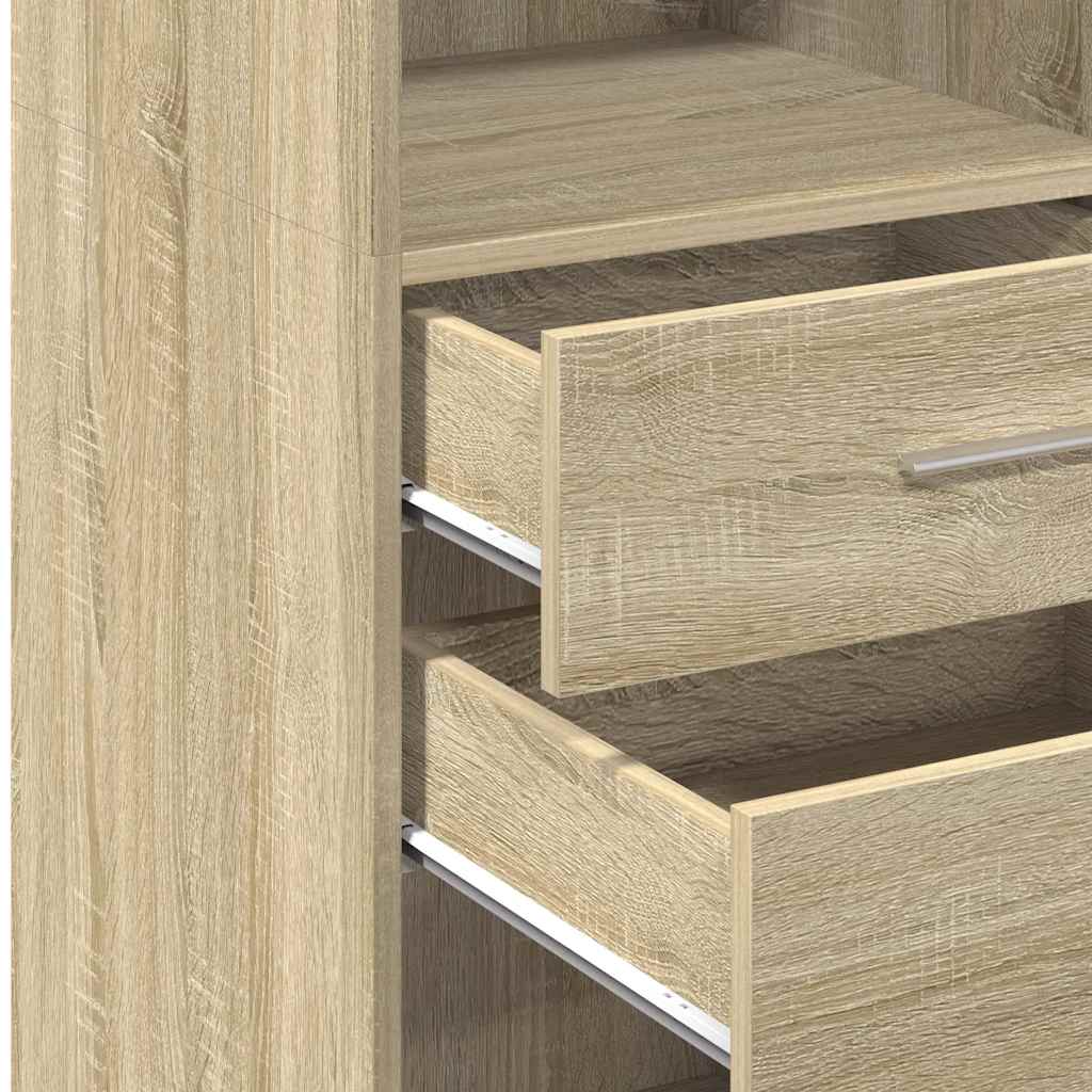 højskab 30x42,5x124 cm konstrueret træ sonoma-eg