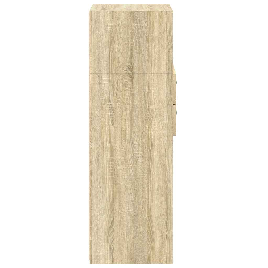 højskab 40x42,5x124 cm konstrueret træ sonoma-eg