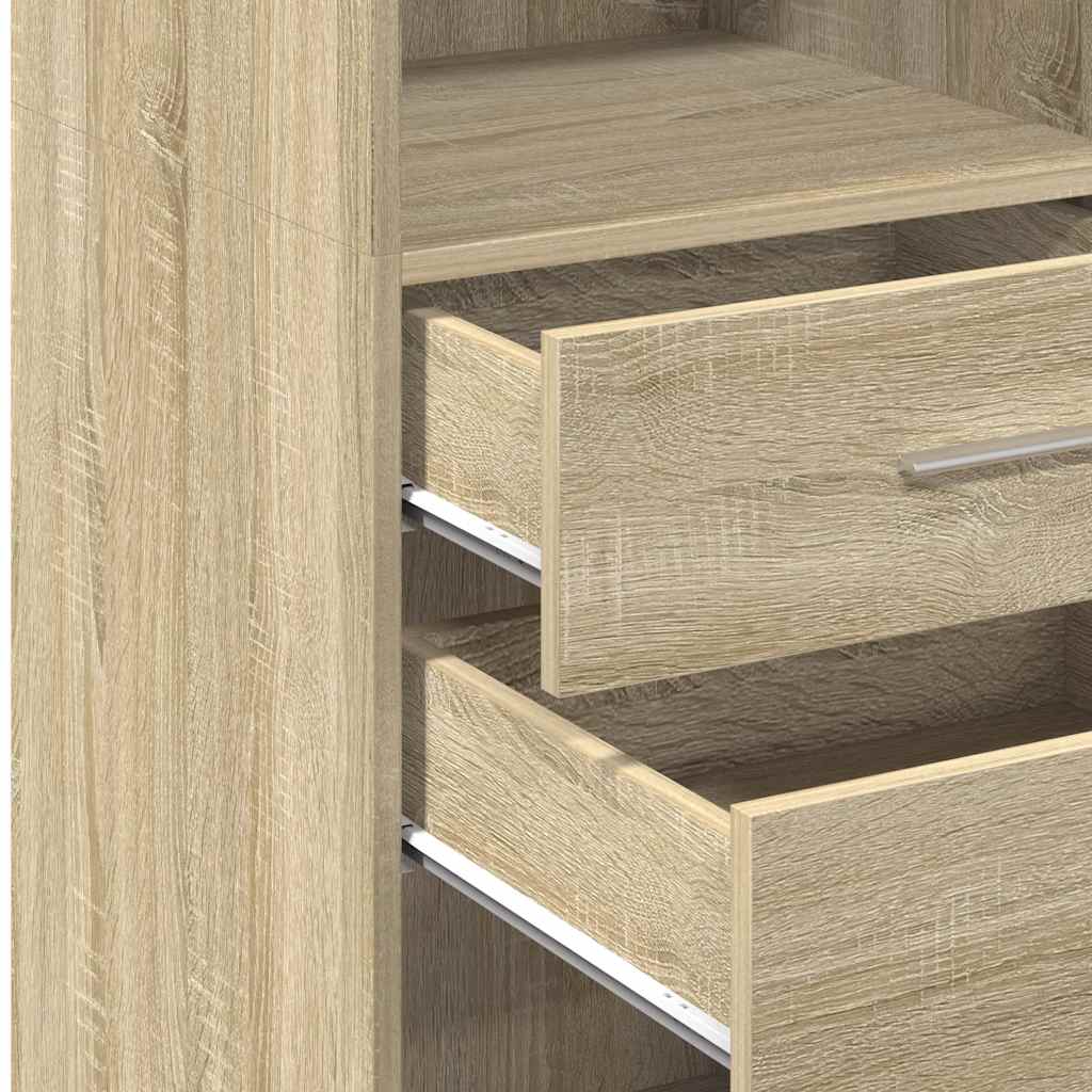 højskab 40x42,5x124 cm konstrueret træ sonoma-eg