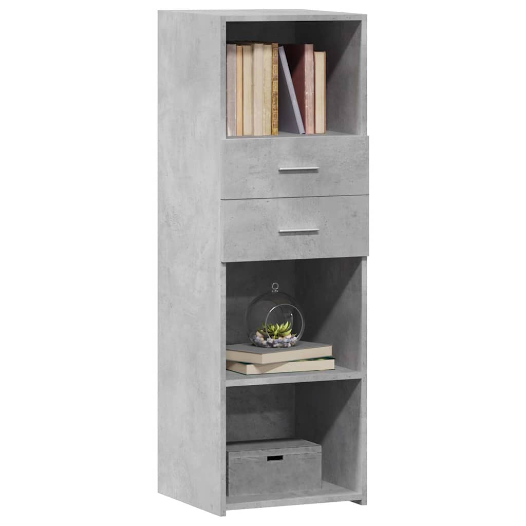 højskab 40x42,5x124 cm konstrueret træ betongrå
