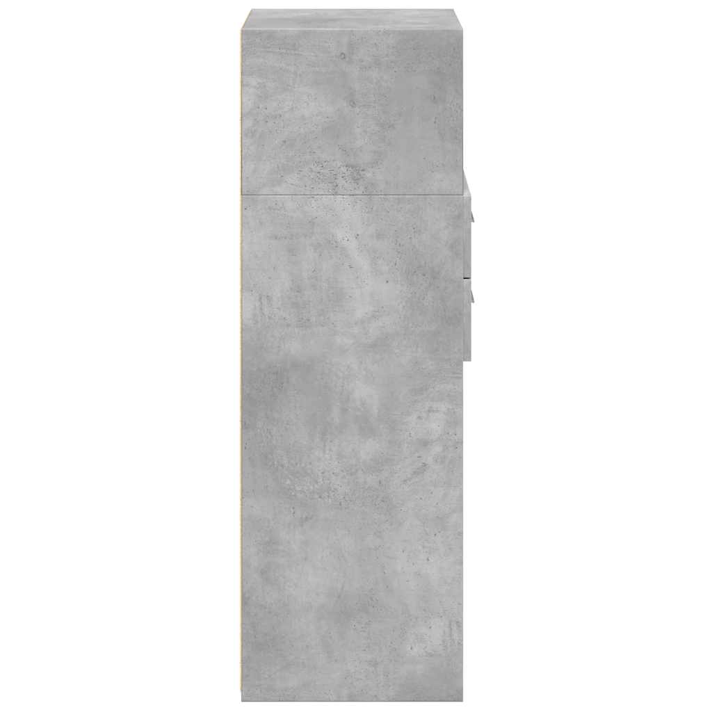 højskab 40x42,5x124 cm konstrueret træ betongrå
