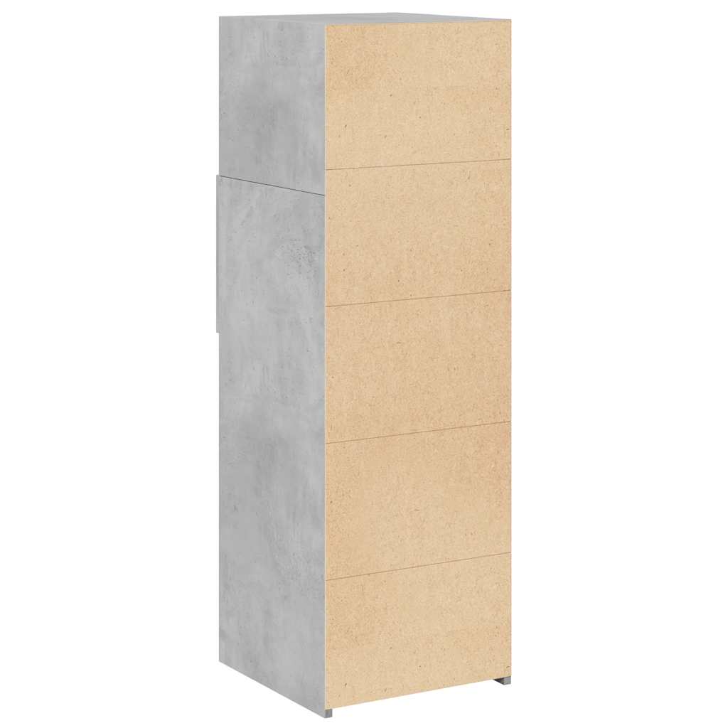 højskab 40x42,5x124 cm konstrueret træ betongrå