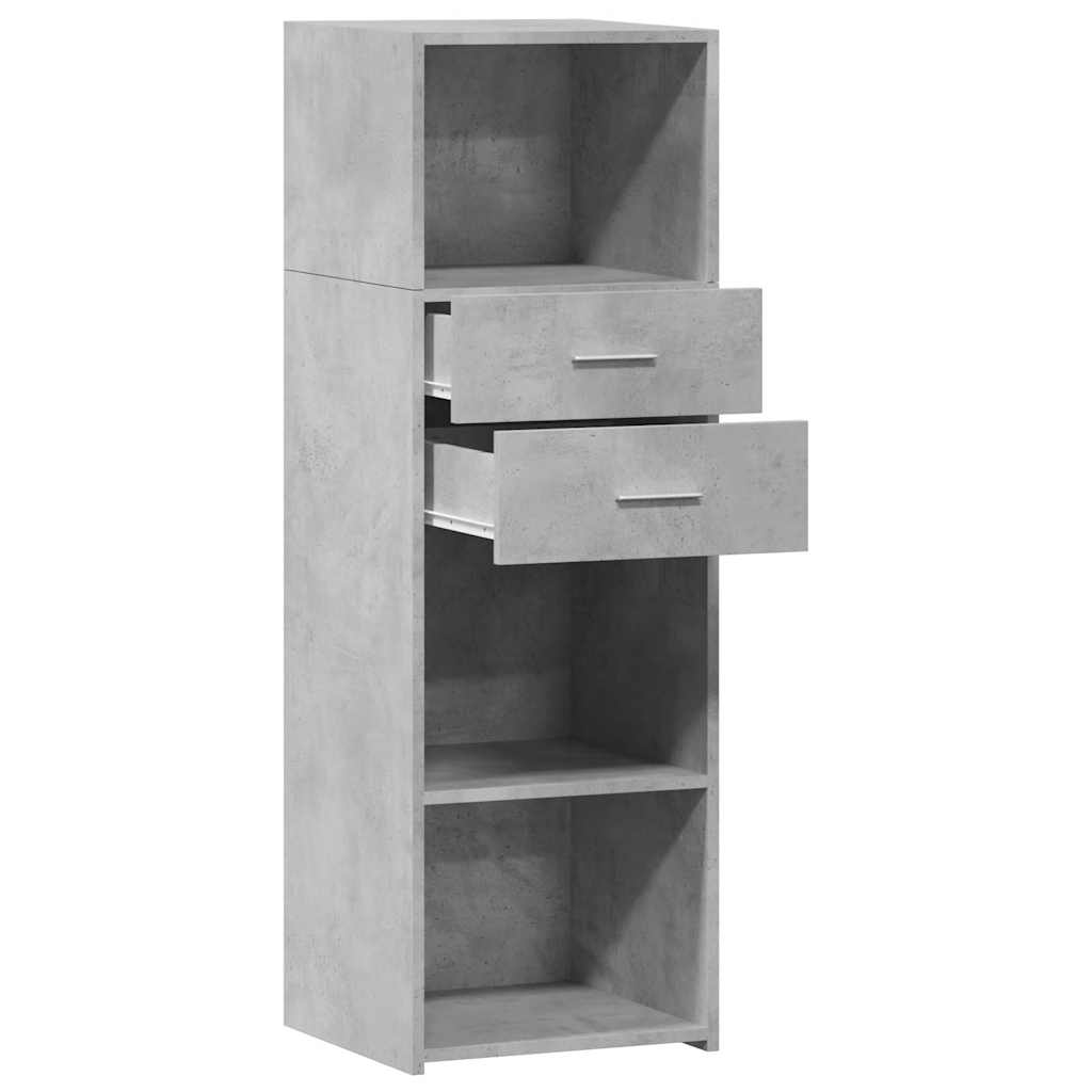 højskab 40x42,5x124 cm konstrueret træ betongrå