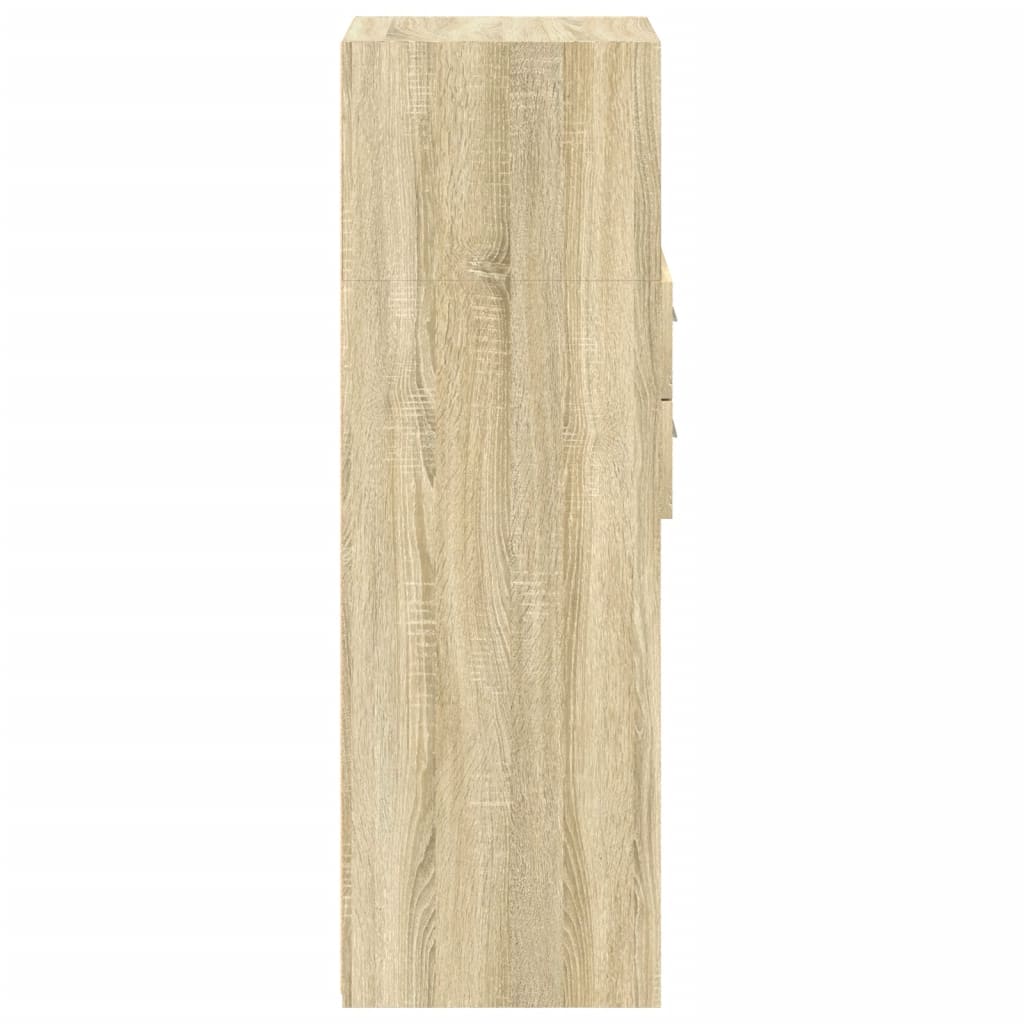 højskab 45x42,5x124 cm konstrueret træ sonoma-eg